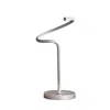 Streamdale Furniture Streamdale 19-inch Led Matte White Curvilinear S-curve Spiral Tube Led Table