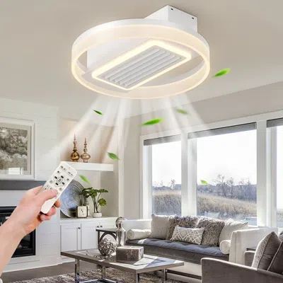 Streamdale Furniture Streamdale 2 0" Modern Leafless Ceiling Fan With Remote Control Removable