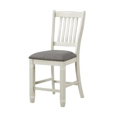 Streamdale Furniture Streamdale 2 Antique White Finish Wood Counter Height Chairs