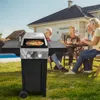 Streamdale Furniture Streamdale 2 Burner Gas Grill And Pizza Oven For Outdoor Cooking