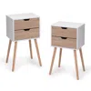 Streamdale Furniture Streamdale 2-drawer Nightstand With Solid Wood Legs