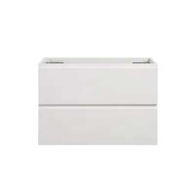 Streamdale Furniture Streamdale 2-drawer Wall-mounted Cabinet In White, No Basin