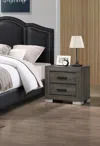 Streamdale Furniture Streamdale 2 Drawers Wood Nightstand With Handles