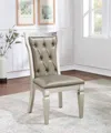 Streamdale Furniture Streamdale 2 Formal Traditional Dining Chairs Champagne Grey