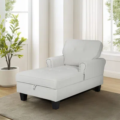 Streamdale Furniture Streamdale 2-in-1 Chaise Lounge With Storage And Sleeper Function