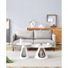 Streamdale Furniture Streamdale 2-in-1 Coffee Tables With Marble-look Top & Cat Beds