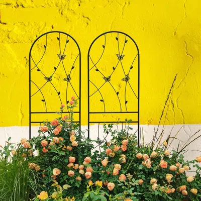 Streamdale Furniture Streamdale 2 Pack 71" Metal Garden Trellis - Climbing Plant Support