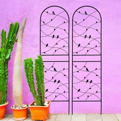 Streamdale Furniture Streamdale 2 Pack 71" Metal Garden Trellis - Climbing Plant Support