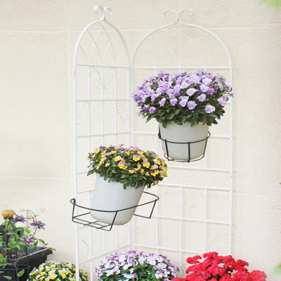 Streamdale Furniture Streamdale 2 Pack 71" Rustproof Metal Trellises For Climbing Plants