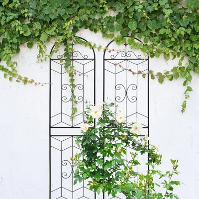 Streamdale Furniture Streamdale 2-pack 86.7" Metal Garden Trellis - Climbing Plant Support
