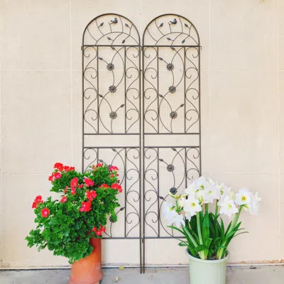 Streamdale Furniture Streamdale 2 Pack Metal Garden Trellis, 86.7" Climbing Plant Support