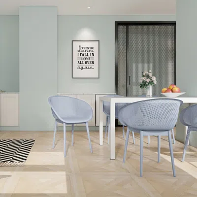 Streamdale Furniture Streamdale 2-pack Modern Lounge Chairs - Indoor/outdoor, Light Blue