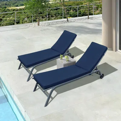 Streamdale Furniture Streamdale 2 Pcs Set Outdoor Lounge Chair Cushion Replacement Patio Furniture