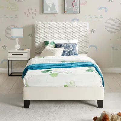 Streamdale Furniture Streamdale 2-piece Bedroom Set, Plush 3d Upholstered Bed With Nightstand, Twin