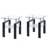 Streamdale Furniture Streamdale 2-piece Clear Tempered Glass Small Table