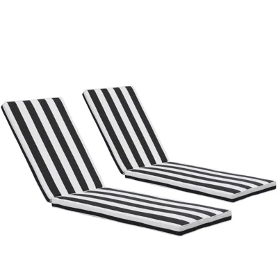 Streamdale Furniture Streamdale 2-piece Outdoor Lounge Chair Cushion Set In Black