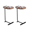 Streamdale Furniture Streamdale 2 Pieces Brown Cshaped Side Table