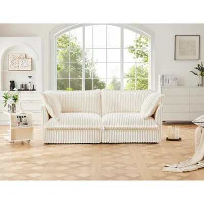 Streamdale Furniture Streamdale 2-seat Sofa With Detachable Cover & Deep Cushions