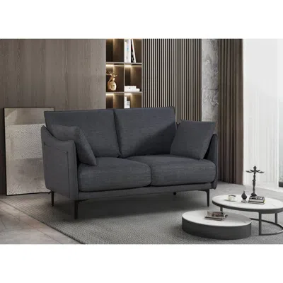 Streamdale Furniture Streamdale 2 Seater Sofa For Primary Living Space, Bed Room, Office, 2 Pillows,metel Legs