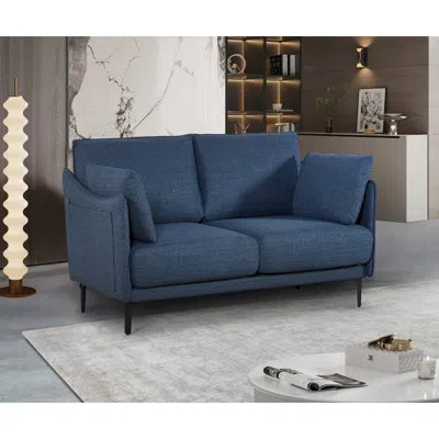 Streamdale Furniture Streamdale 2-seater Sofa With Pillows And Metal Legs