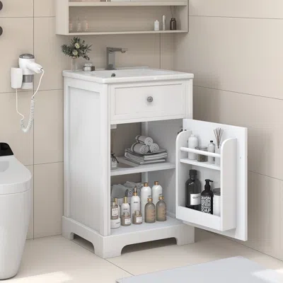 Streamdale Furniture Streamdale 20" Bathroom Vanity With Sink, Soft-close Cabinet And Storage