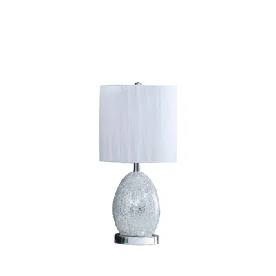 Streamdale Furniture Streamdale 20"in Niels Silver Mirror Glass/metal Table Lamp With Nightlight
