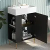 Streamdale Furniture Streamdale 21.6" Black Vanity With Sink And Left Storage
