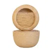 Streamdale Furniture Streamdale 21.7x21.7x34.3" Cement Round Water Fountain With Light And Pump