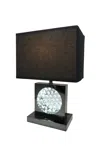 Streamdale Furniture Streamdale 22"h Black Pewter Square Crystal Centerpiece With Night Light