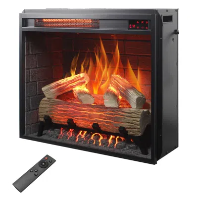 Streamdale Furniture Streamdale 23" Infrared Electric Fireplace Insert W/log & Remote