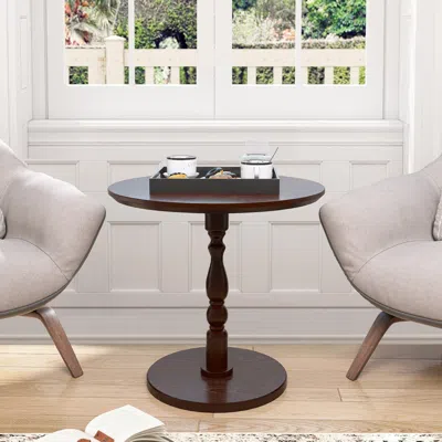 Streamdale Furniture Streamdale 23" Walnut Brown Round Accent Table