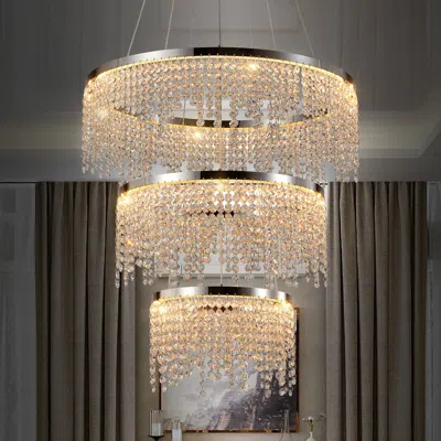 Streamdale Furniture Streamdale 23.6-inch Luxury Crystal Pendant Lamp