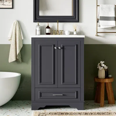 Streamdale Furniture Streamdale 24" Bathroom Vanity & Ceramic Sink Combo