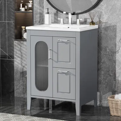 Streamdale Furniture Streamdale 24" Bathroom Vanity With Sink & Drawers