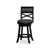 Streamdale Furniture Streamdale 24 Counter Height X-back Swivel Stool, Fabric Seat