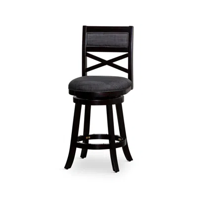 Streamdale Furniture Streamdale 24 Counter Height X-back Swivel Stool, Fabric Seat