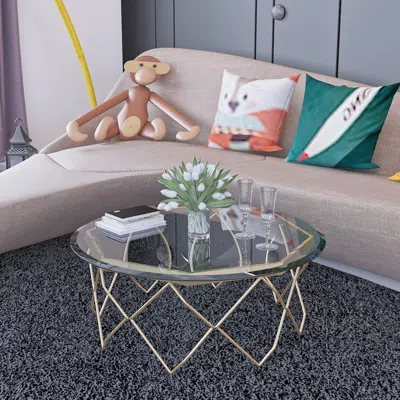 Streamdale Furniture Streamdale 24 Inch Round Tempered Glass Table Top Clear Glass 1/2 Inch Thick