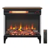 Streamdale Furniture Streamdale 24 Inch Three Sided Glass Electric Fireplace With Feet