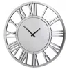 Streamdale Furniture Streamdale 24" Mirrored Silver Wall Clock