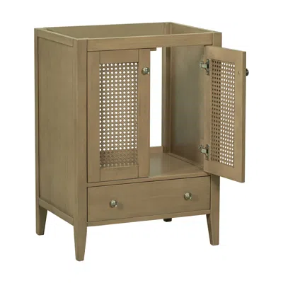 Streamdale Furniture Streamdale 24" Rattan Bathroom Vanity Base Cabinet