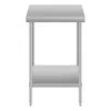 Streamdale Furniture Streamdale 24" Stainless Steel Kitchen Prep Table W/ Shelf