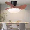 Streamdale Furniture Streamdale 24" Walnut Ceiling Fan With Lights, Remote & Led
