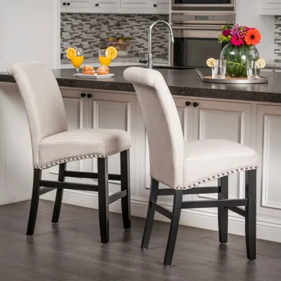 Streamdale Furniture Streamdale 25" Upholstered Counter Stools (set Of 2)