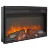 Streamdale Furniture Streamdale 26" Electric Fireplace Insert - Slim Heater, Realistic Flame & Remote In Black