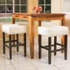 Streamdale Furniture Streamdale 26-inch Backless Ivory Leather Counter Stool (set Of 2)