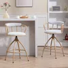 Streamdale Furniture Streamdale 26" Swivel Bar Stool Set Of 2 - Fabric & Metal, Modern Design