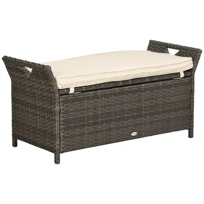 Streamdale Furniture Streamdale 27 Gallon Patio Wicker Storage Bench