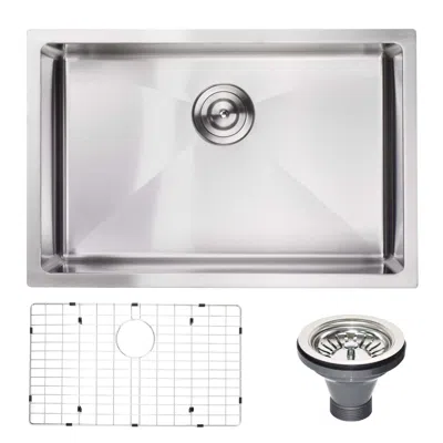 Streamdale Furniture Streamdale 27 L X 18 W Undermount Kitchen Sink With Sink Grid