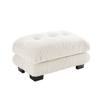 Streamdale Furniture Streamdale 27 Ottoman - White