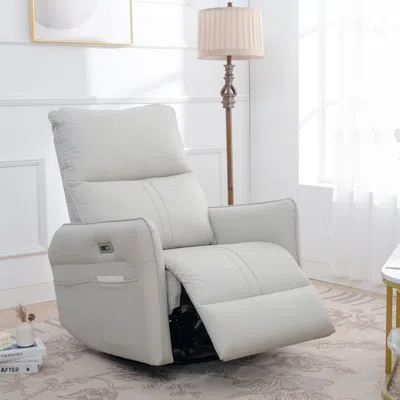 Streamdale Furniture Streamdale 270 Power Swivel Glider Recliner With Usb Ports